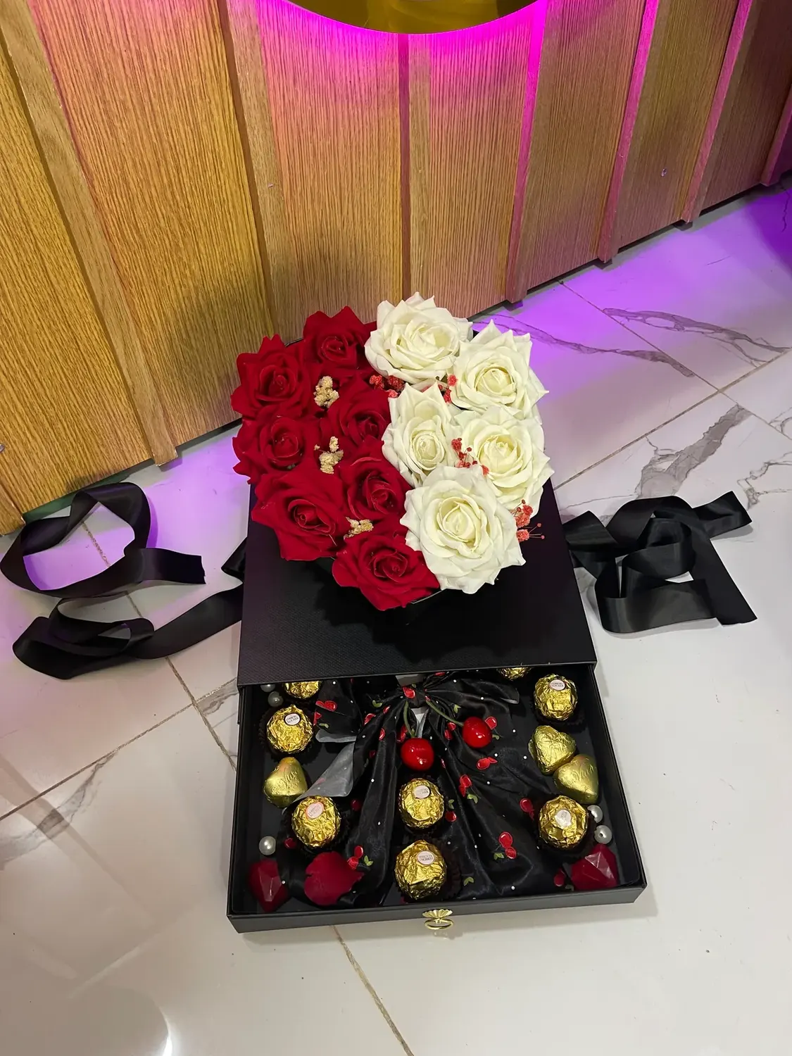 Chocolate rose birthday box by Joury Flowers
