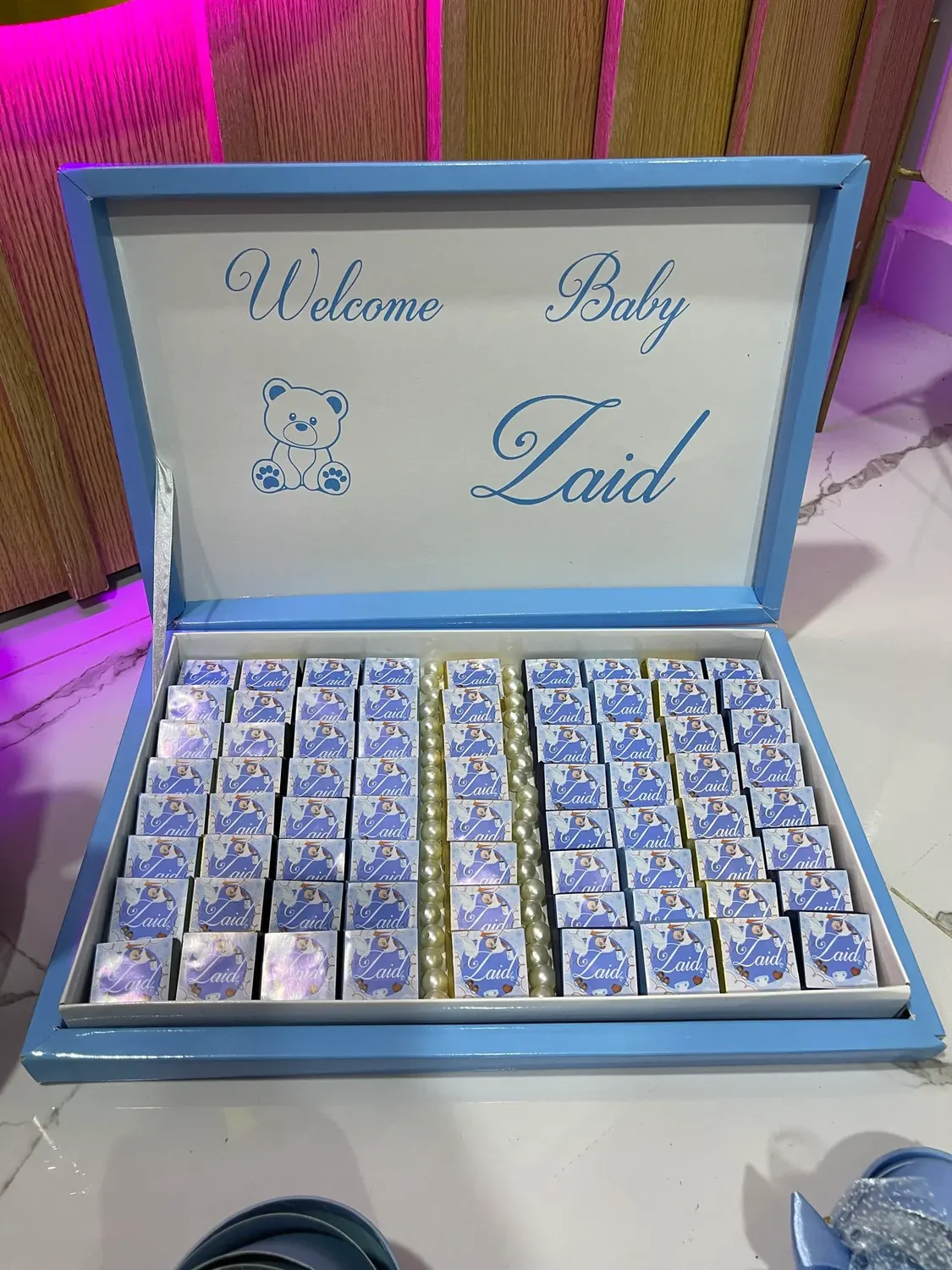 Welcome baby chocolate box by Joury Flowers