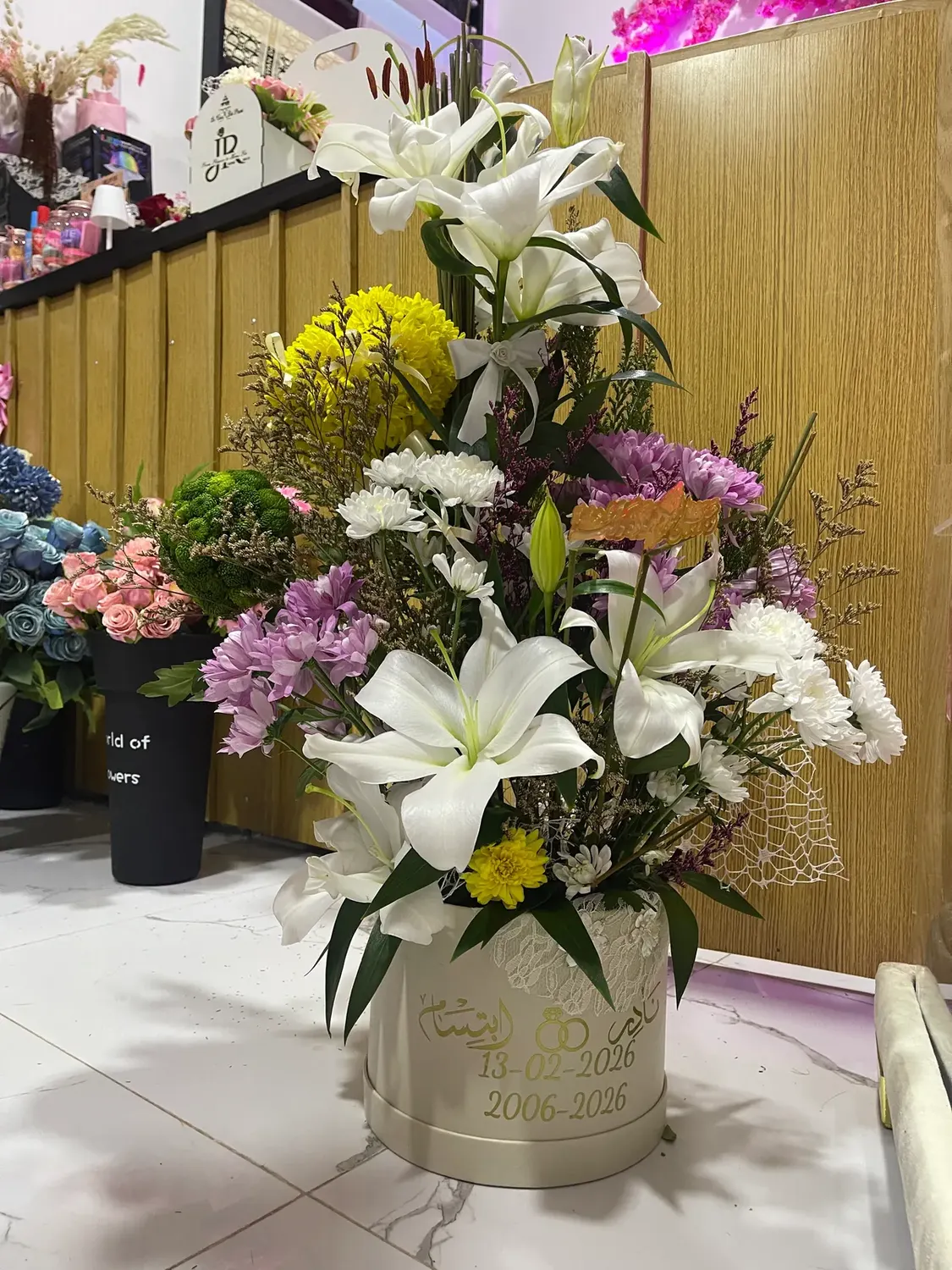 Tall ceremony lilies by Joury Flowers