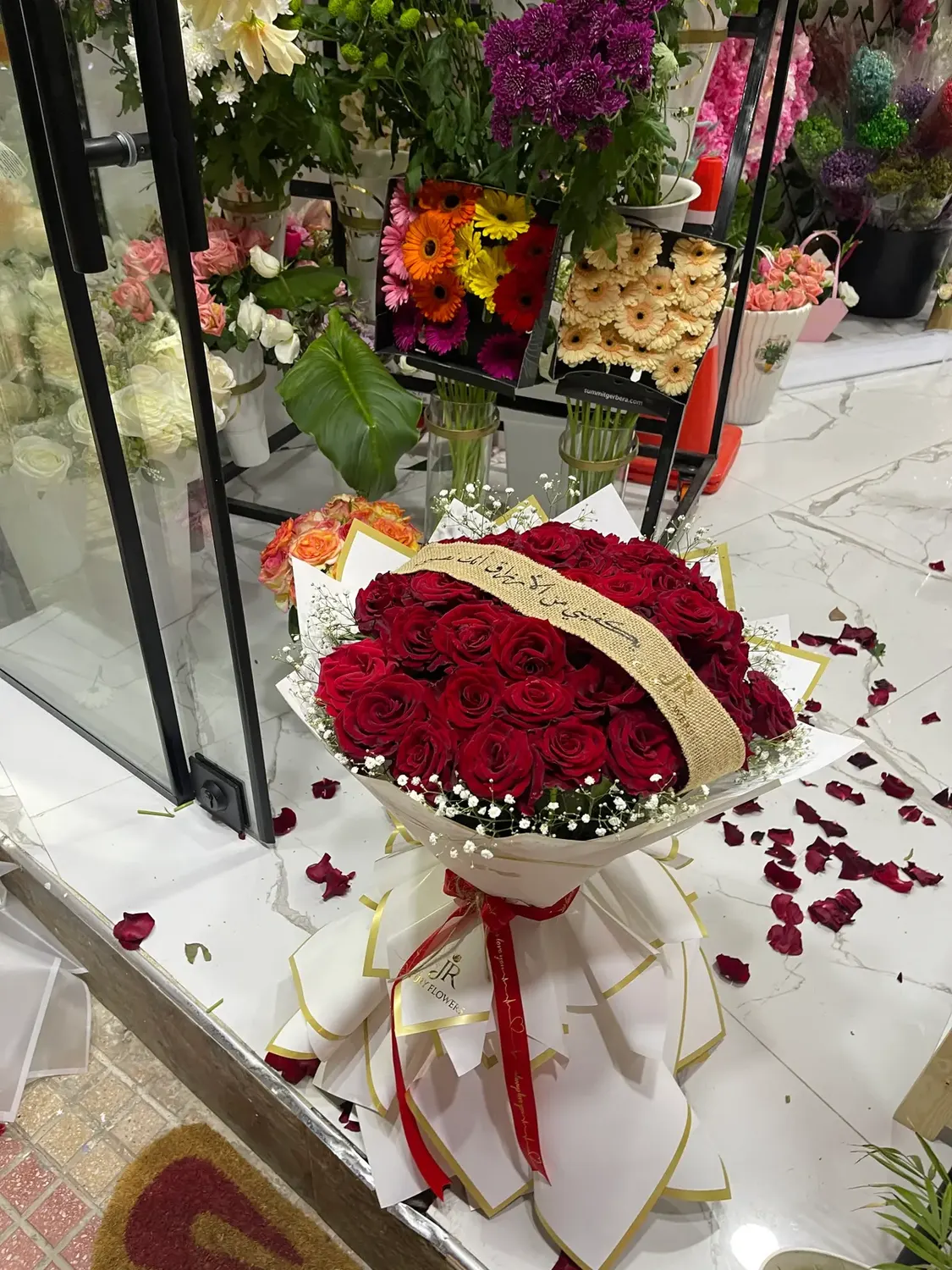 Wedding floral setup by Joury Flowers